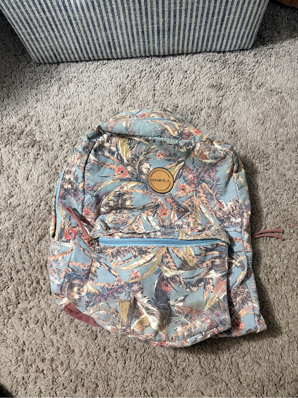 O'Neill Light Blue Floral-Print Women's Backpack